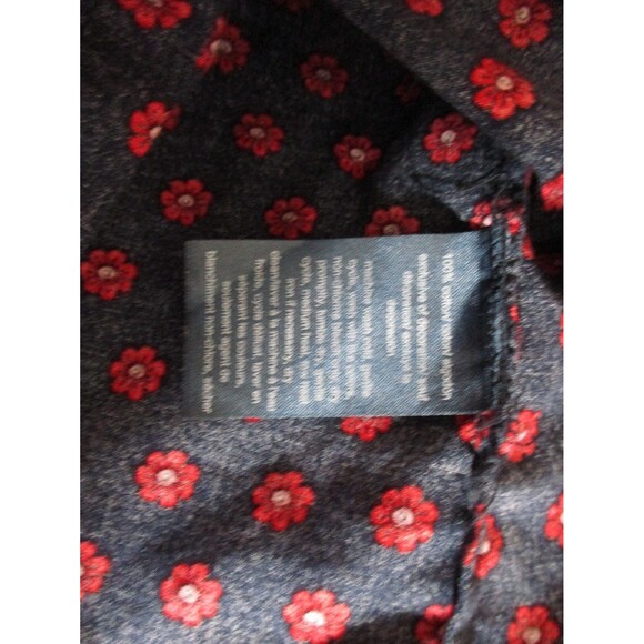 Tommy Hilfiger Button Up Women's Top Size L Long Sleeve Blue Floral - Picture 4 of 5